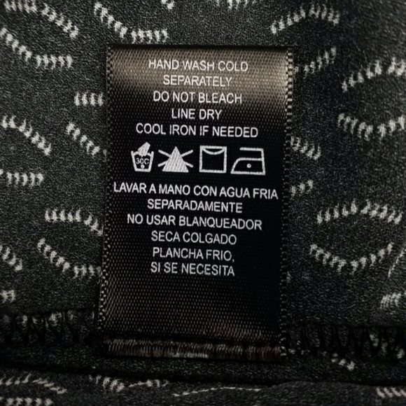 Pleione Black White Comma Print Short Cap Cuffed Dolman Sleeve Top Womens Medium - Picture 11 of 15